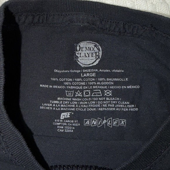 Tanjiro Kamado Graphic T-Shirt - Demon Slayer Anime Streetwear Tee Men's L - Picture 3 of 6